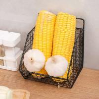 Soporte de pared para frutas y verduras, cebolla o condimentos, especias, estante de iluminación de una sola capa, organizador - details 7