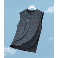 Verano de los hombres 2025 nuevo secado rápido T hielo fresco tejido deportes manga corta cuello redondo correr fitness T - details 15