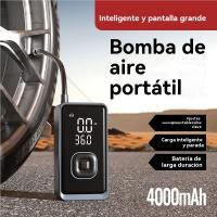 Bomba eléctrica para bicicletas, inflador de neumáticos, compresor de aire portátil con apagado automático y pantalla LCD, bomba eléctrica con válvula Presta para bicicletas. - details 1