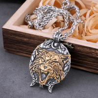 Collar Vikingo Vintage Odin Lobo Para Hombres Amuleto Nórdico Celta Joyería Scandinava De Acero Inoxidable Moda Regalo - details 2