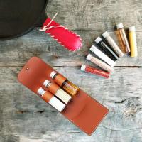 Juego de botellas para exteriores, bolsa de condimentos de cuero plegable portátil, impermeable, gran capacidad, - details 4