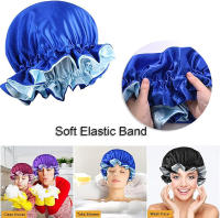Gorro de Satén de Doble Capa Protección de Cabello de Noche para Mujeres Gorro de Dormir Reversible - details 4