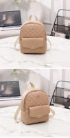 Bolso escolar pequeño para mujer, Mochila pequeña informal con rombos, bolso de hombro portátil, mochila decorativa rosa - details 9