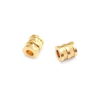 Gran Espaciador de Cilindro de Latón Dorado de 18K Accesorios para Hacer Pulseras - details 70