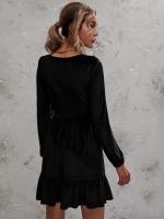 Elegante Vestido de Manga Larga para Mujer Primavera Otoño 2025 Cuello en V Moda - details 8