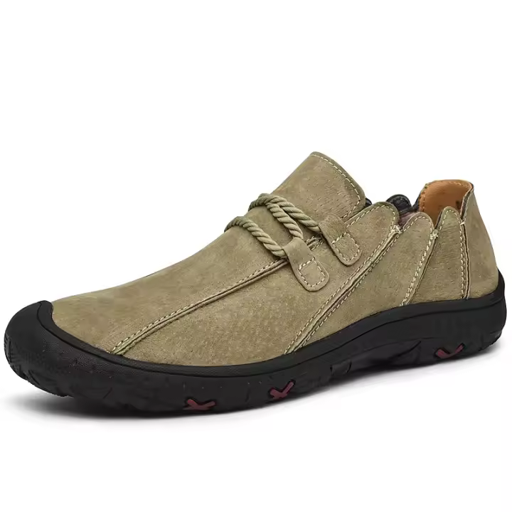 Nuevos zapatos planos casuales para hombres, zapatos de cuero genuino hechos a mano para hombres, mocasines cómodos, mocasines transpirables, zapatillas de deporte para hombres al aire libre - 1