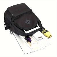 Mochila de nailon funcional, elegante y liviana con compartimento para computadora portátil - Correas impermeables y ajustables para hombres y mujeres - Perfecta para la escuela, la universidad y los viajes, informal, de gran capacidad - details 3