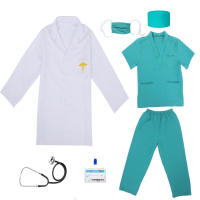 Bata quirúrgica para niños, experimento científico, bata blanca médica, disfraz de enfermera para juego de rol de pequeño médico - details 9