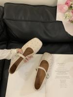 Xiaoxiangfeng remache Mary Jane zapatos nueva cabeza cuadrada boca poco profunda solo zapatos de fondo plano cinturón de una palabra zapatos pequeños de cuero - details 16
