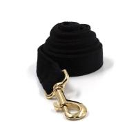 Arnés terciopelo negro, perro duradero personalizado alta calidad con hebillas Metal dorado, Collar y correa para mascotas de - details 7