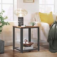 Mesa de Centro Industrial Diseñada Ideal para Televisión, Salón, Gran Estante, Patas Ajustables, Protege el Suelo, Estructura de Metal, Estable, Fácil de Montar - details 12