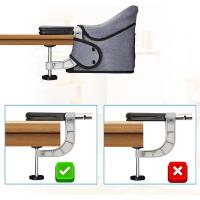 Mesa para Bebé, Trona Portátil Plegable con Arnés de Seguridad, Asiento Enganchable infantil con Bolsa de Transporte para Casa y Viajes (Azul) - details 55