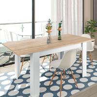 Mesa de Comedor Extensible Acabado Blanco Artik y Roble Modelo Kendra Medidas 123-173 cm x 75 cm x 78 cm - details 1