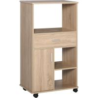Cocina para Microondas Estante de Almacenamiento con 4 Ruedas y Frenos Cajón Abierto con Puerta - details 3
