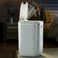 Cubo de basura inteligente de 20L, cubo de basura eléctrico impermeable, automático, para cocina, baño, inodoro, con Sensor, blanco - details 4