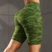 Pantalones cortos de yoga lisos para mujer, medias de entrenamiento con 3 bolsillos, cintura alta, levantamiento de glúteos, pantalones cortos elásticos para ciclismo, ropa deportiva - details 4
