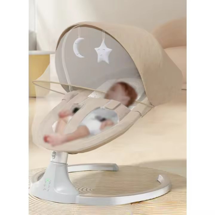 Mecedora eléctrica para bebé con 12 melodías, balanceo automático para bebés de 1 a 12 meses, menos de 10 kg. - 1