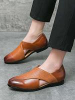 Sandalias formales italianas para hombre, zapatos de vestir informales de cuero Pu, estilo para caminar al aire libre, novedad de 2025 - details 7