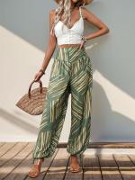 Pantalones abiertos de estilo bohemio para mujer, cintura alta de verano para mujer, nuevos pantalones sueltos cómodos - details 1