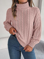 Suéter de punto de cuello alto para mujer, jersey de manga larga, Tops de moda, blusa de punto, novedad de otoño e invierno, 2023 - details 3
