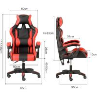 Silla de Gaming Azul y Negra, Silla Ergonómica de Oficina con Respaldo Regulable de 90 °   un 120 ° , con reposacabezas, reposabrazos y soporte lumbar. Rotación omnidireccional de 360° ° - details 14