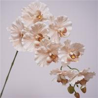 9 cabezas de mariposa Artificial, orquídea, tacto Real, alambre de hierro, forro interior, Phalaenopsis falsa, multicolor, 98cm, flor de simulación - details 5