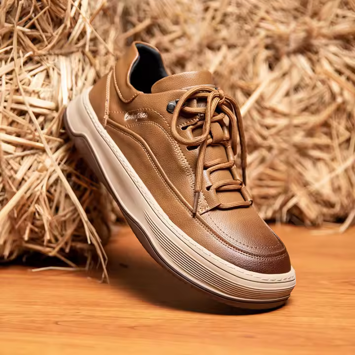 Cuero de vaca versátil deportes cálidos zapatos casuales hombres - 1