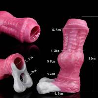 Leten NUUN Hollow Horse Sheath Skin Touch Soft Silicone Dildo Extension Sleeve Retraso de la eyaculación Agrandamiento para hombres - details 2