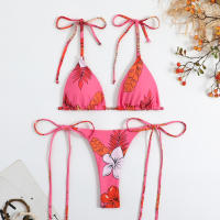 Bikini Tanga Ultra Delgado de Estampado de Leopardo Estilo de Playa de Primavera/Verano con Ajuste Delgado Material de Poliéster - details 12