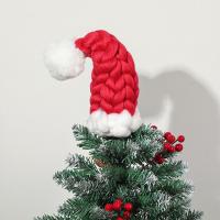 Sombrero de Navidad hecho a mano, cubierta para botella de vino, hilo grueso y suave, cubierta de champán de Navidad, decoraciones navideñas rojas y verdes para familia - details 3