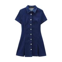 Mini vestidos de mezclilla lisos elegantes y hermosos, vestido de mujer Nociones Evangelical para fiesta - details 1
