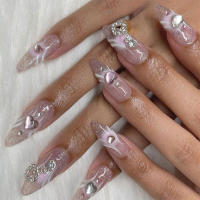 Puntas decoradas con caca brillante, amantes del arte de uñas de material de resina de alta calidad, bricolaje diario para el hogar - details 1
