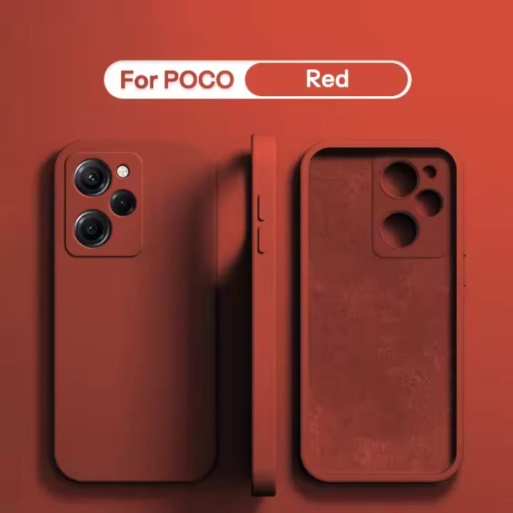 Funda protectora de silicona líquida para Xiaomi POCO F5 X5 X3 M3 M4 X4 Pro NFC F3 F4 GT, accesorios de protección de cubierta trasera de teléfono suave - 1