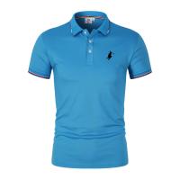 Camiseta transpirable para hombre, POLO de negocios y ocio, ropa de manga corta a la moda, jerséis cómodos de Color sólido, nove - details 5