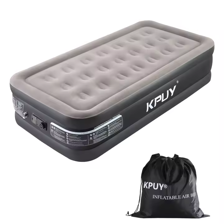 Sencillo Colchón Inflable con Bomba Eléctrica Cama de Aire Plegable Impermeable para Todas las Edades 191x99x46cm - 1