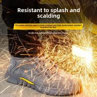 Zapatos de Trabajo para Hombres de Acero Punta Alta Anti-Estrezado Anti-Perforación de Alta Calidad - details 7