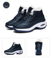 Zapatos de algodón impermeables para mujer, botines de nieve para senderismo, plataforma para mantener el calor con piel gruesa, Invierno - details 15