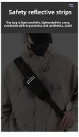 Bolso de pecho antirrobo para hombre, pequeña mochila de viaje para mujer, bolso impermeable de nailon para deportes al aire libre, bandolera tipo bandolera - details 8