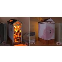 Estante de madera para libros, miniatura de casa de bosque con luciérnagas, casa de muñecas con animales, sujetalibros, juguete para adultos y niños, regalo. - details 14