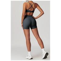 Fiess Sujetador de yoga para mujer, parte de atrás bonita, top deportivo de nailon, sujetador cruzado sexy transpirable, adecuado para gimnasio de mujer - details 21