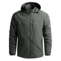 Chaifenko Men's Lightweight Jacket Impermeable con Capucha Parador de Viento Cierre de Cremallera - details 2