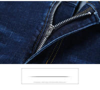 Nuevos Jeans Para Hombre Casual Business Pantalones De Trabajo Rectos De Teléfono Denim Midweight Cierre De Cremallera Talla Media - details 10