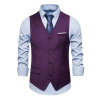 Chaleco de traje azul, chaqueta chalecos sin mangas de negocios para hombre, talla asiática S-6XL, chaleco para fiesta de boda, rojo, morado, negro y gris - details 16
