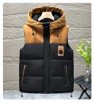 Chaleco de algodón acolchado 2025 para hombre Abrigo ligero sin mangas a prueba de viento, abrigo coreano de talla grande para otoño - details 8