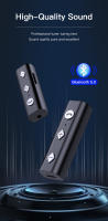 Receptor Bluetooth 3,5 MM AUX envolvente estéreo Audio música adaptador inalámbrico compatible con reproducción de tarjeta TF para coche Kit TV PC altavoz con cable - details 0