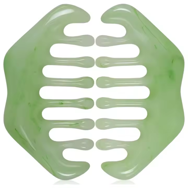 Peine de mano para masaje del cuero cabelludo, raspador de Guasha, portátil, alivia el dolor, 2 piezas - 1