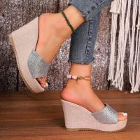 zapatos de zapatilla de tacón de cuña de verano para mujer - details 1