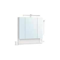 Armario de Pared para Baño, Armario Colgante, Armario de Almacenamiento con Estante Ajustable, Puertas de Doble Persiana y Estante Abierto, 20 x 60 x 70 cm, Blanco BBC27WT - details 6