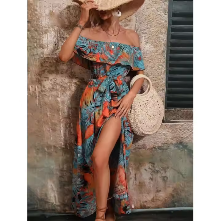 Vestido estampado casual de verano para mujer. - 1