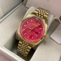 Empress West New Rose Red Crushed Ice Blue Esfera pequeña Banda de acero de cuarzo Reloj de mujer Color de fruta del dragón - details 3